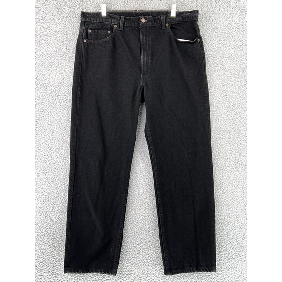 VTG Levi's 505 Jeans Mens 40x30 (38x29) Black Regular Fit Straight Leg Denim USA - Picture 1 of 12